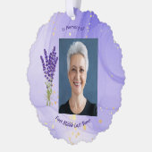 Christian Memorial Keepsake Lavender Garden Flower オーナメントカード (左)