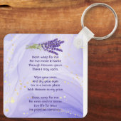 Christian Memorial Keepsake Lavender Garden Flower キーホルダー (裏面)