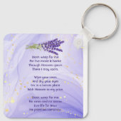 Christian Memorial Keepsake Lavender Garden Flower キーホルダー (裏面)