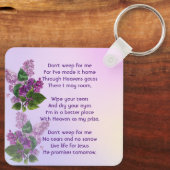 Christian Memorial Keepsake Lilac Garden Flower  キーホルダー (裏面)