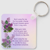 Christian Memorial Keepsake Lilac Garden Flower  キーホルダー (裏面)