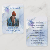 Christian Memorial Keepsake Memorial Dragonfly  名刺 (正面/裏面)