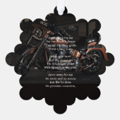 Christian Memorial Keepsake Motorcycle Biker オーナメントカード (裏面)