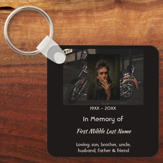 Christian Memorial Keepsake Motorcycle Biker キーホルダー (正面)