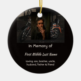 Christian Memorial Keepsake Motorcycle Biker セラミックオーナメント