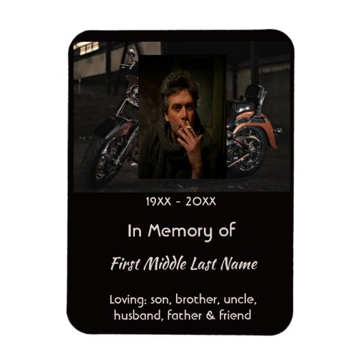 Christian Memorial Keepsake Motorcycle Biker マグネット (縦)