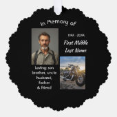 Christian Memorial Keepsake Motorcycle Chopper オーナメントカード (正面)