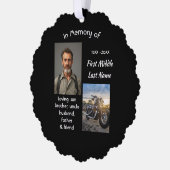 Christian Memorial Keepsake Motorcycle Chopper オーナメントカード (左)