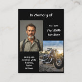 Christian Memorial Keepsake Motorcycle Chopper 名刺 (正面)