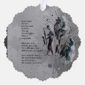 Christian Memorial Keepsake Music Jazz Band オーナメントカード (裏面)