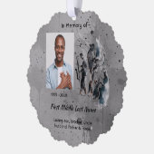 Christian Memorial Keepsake Music Jazz Band オーナメントカード (左)