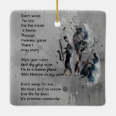 Christian Memorial Keepsake Music Jazz Band セラミックオーナメント (裏面)