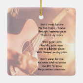 Christian Memorial Keepsake Musician Piano Guitar セラミックオーナメント (裏面)