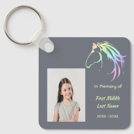 Christian Memorial Keepsake Pastel Horse Art キーホルダー