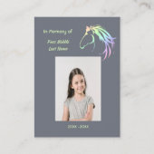 Christian Memorial Keepsake Pastel Horse Art 名刺 (正面)