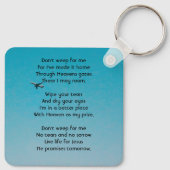 Christian Memorial Keepsake Pilot Airplane Flying キーホルダー (裏面)