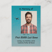 Christian Memorial Keepsake Pilot Airplane Flying 名刺 (正面)