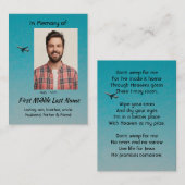 Christian Memorial Keepsake Pilot Airplane Flying 名刺 (正面/裏面)