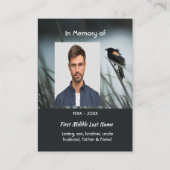 Christian Memorial Keepsake  Red-wing Blackbird 名刺 (正面)