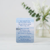 Christian Memorial Keepsake Sailboat Calm Water 名刺 (スタンド正面)