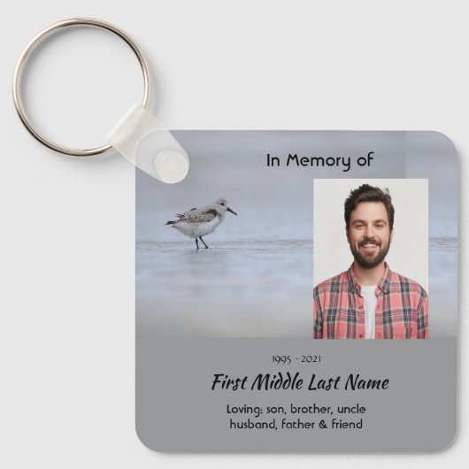  Christian Memorial Keepsake Sandpiper Shore Bird  キーホルダー (正面)