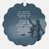 Christian Memorial Keepsake Scales Justice Law オーナメントカード (裏面)