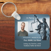 Christian Memorial Keepsake Scales Justice Law キーホルダー (正面)