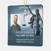 Christian Memorial Keepsake Scales Justice Law セラミックオーナメント (左)