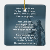 Christian Memorial Keepsake Scales Justice Law セラミックオーナメント (裏面)