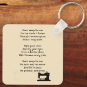 Christian Memorial Keepsake Seamstress キーホルダー (裏面)