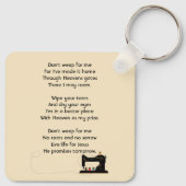 Christian Memorial Keepsake Seamstress キーホルダー (裏面)