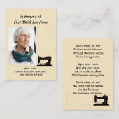 Christian Memorial Keepsake Seamstress  名刺 (正面/裏面)