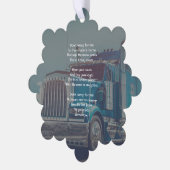 Christian Memorial Keepsake Semi Truck Trailer オーナメントカード (左)
