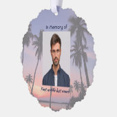 Christian Memorial Keepsake Tropical Beach オーナメントカード (左)