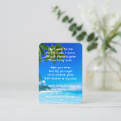 Christian Memorial Keepsake Tropical Beach Exotic 名刺 (スタンド正面)