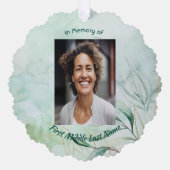 Christian Memorial Keepsake  Watercolor Foliage  オーナメントカード (正面)