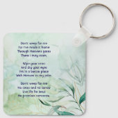 Christian Memorial Keepsake  Watercolor Foliage  キーホルダー (裏面)