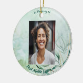 Christian Memorial Keepsake  Watercolor Foliage  セラミックオーナメント (左)