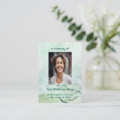 Christian Memorial Keepsake Watercolor Foliage 名刺 (スタンド正面)