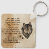 Christian Memorial Keepsake Wolf Wolves Animal キーホルダー (裏面)