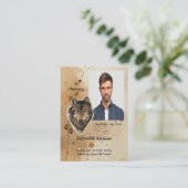Christian Memorial Keepsake Wolf Wolves Animal コーリングカード (スタンド正面)
