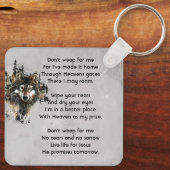 Christian Memorial Keepsake Wolf Wolves Animal art キーホルダー (裏面)