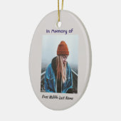 Christian Memorial  Lone Wolf Howling Animal  セラミックオーナメント (左)