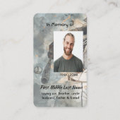 Christian Memorial Memory Card Baseball Sport 名刺 (正面)