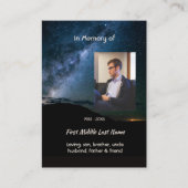 Christian Memorial Milky Way Starry Night Sky  コーリングカード (正面)