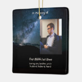 Christian Memorial Milky Way Starry Night Sky  セラミックオーナメント (左)