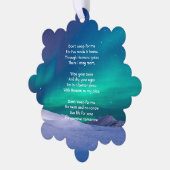 Christian Memorial Northern Lights Aurora Borealis オーナメントカード (左)