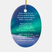 Christian Memorial Northern Lights Aurora Borealis セラミックオーナメント (正面)