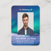 Christian Memorial Northern Lights Aurora Borealis 名刺 (裏面)