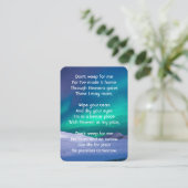 Christian Memorial Northern Lights Aurora Borealis 名刺 (スタンド正面)